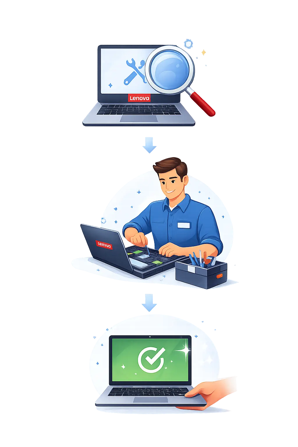 sådan fungerer en lenovo reparation hos pcsc Sådan fungerer en Lenovo reparation